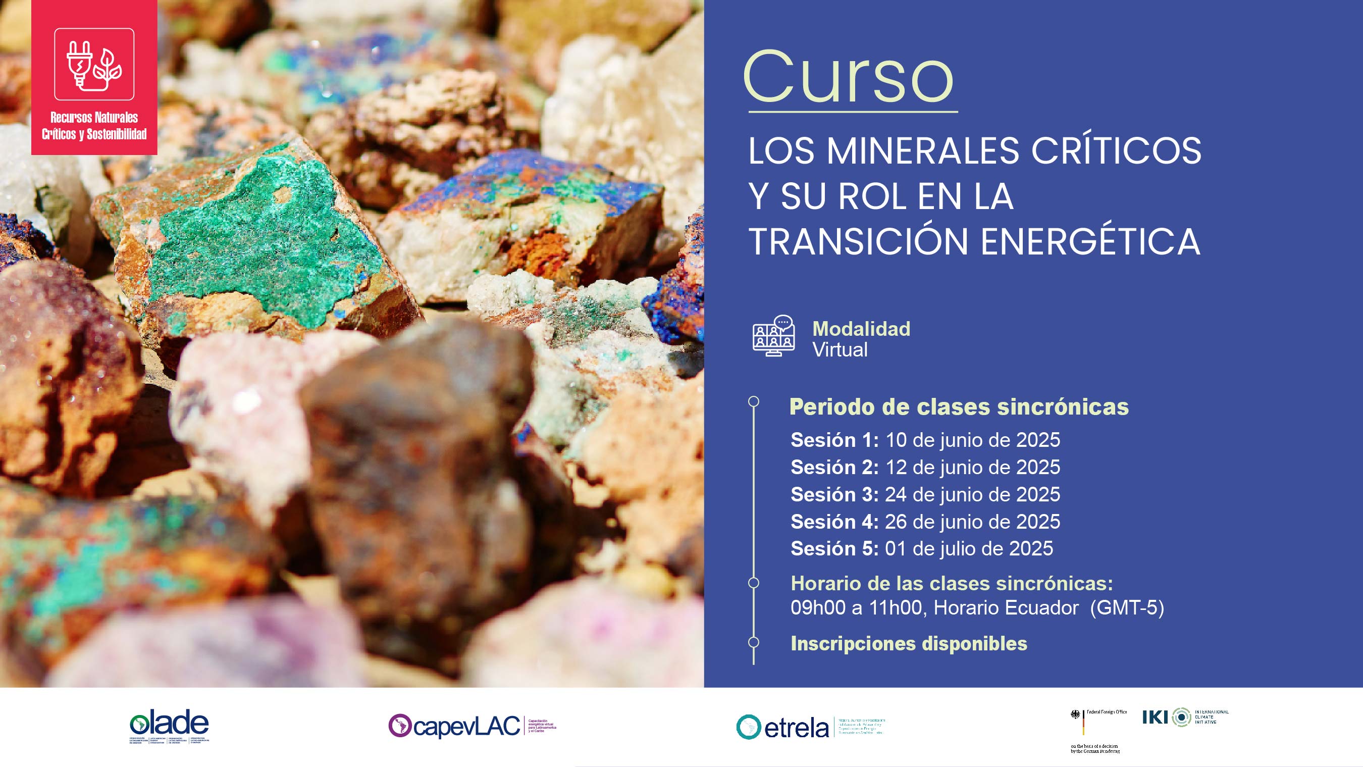 Curso: LOS MINERALES CRÍTICOS Y SU ROL EN LA TRANSICIÓN ENERGÉTICA